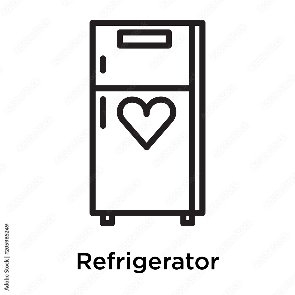 Refrigerator icon isolated on white background Refrigerator icon isolated on white background