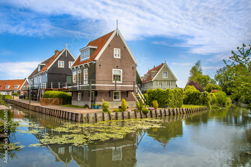 Photography Traditional waterfront houses along canal
