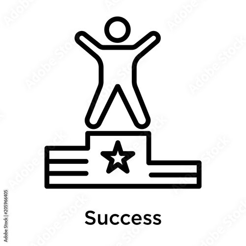 Success icon vector sign and symbol isolated on white background