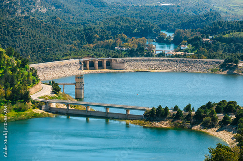 dam Tajo de la Encantada in gorge Chorro, Malaga province, Spain