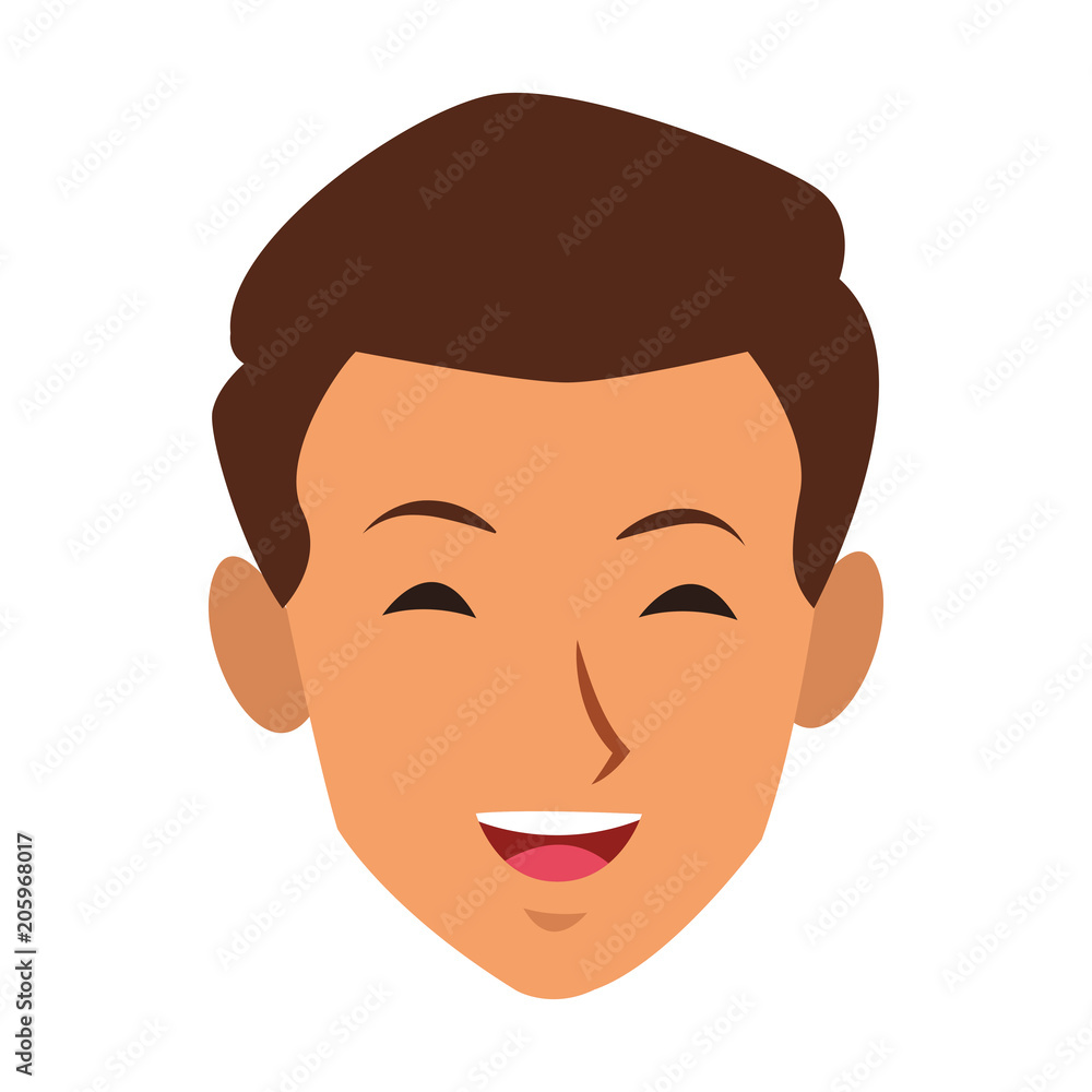 Man face cartoon vector illustration graphic design