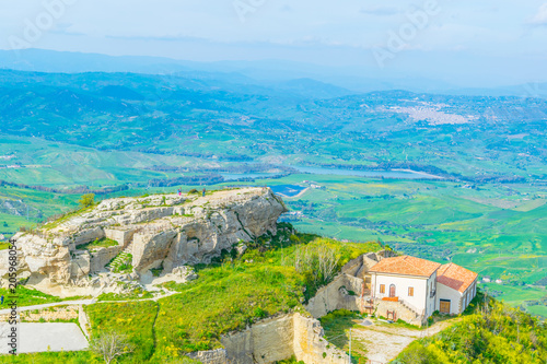 Rocca di Cerere viewpoint in Enna, Sicily, Italy photo