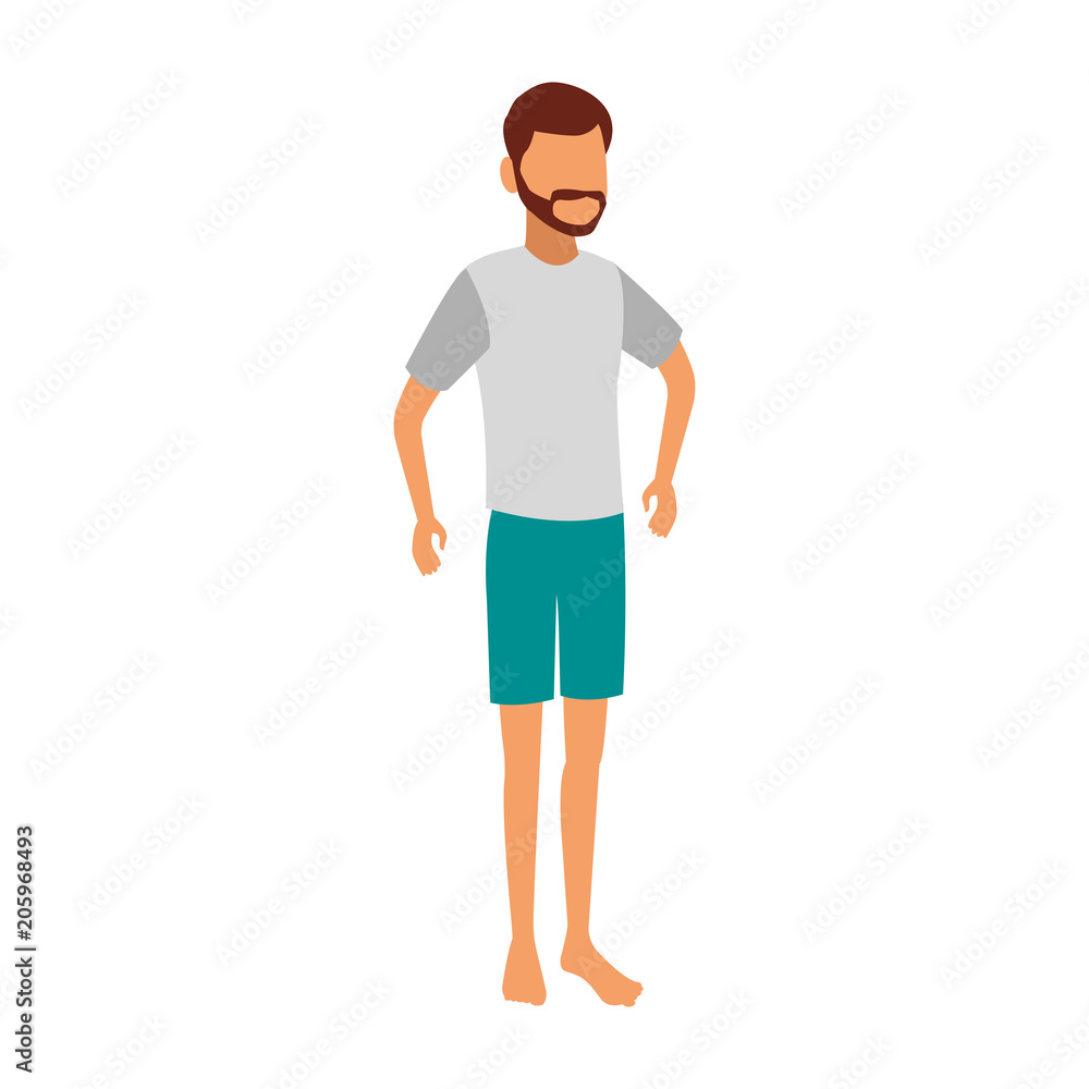 Young man with summer clothes vector illustration graphic design Young man with summer clothes vector illustration graphic design
