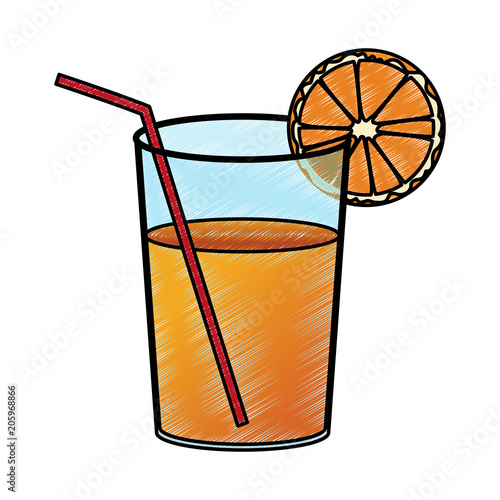 Delicious orange juice vector illustration graphic design