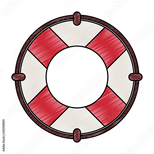 Ring lifesaver float vector illustration graphic design