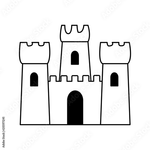 Beach sand castle vector illustration graphic design