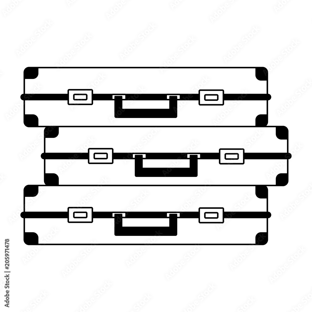 Obraz premium Vintage travel suitcases vector illustration graphic design