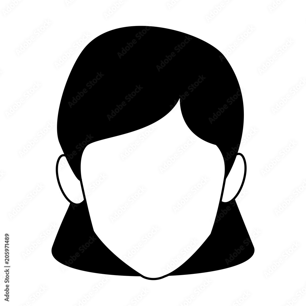 woman faceless cartoon vector illustration graphic design woman faceless cartoon vector illustration graphic design