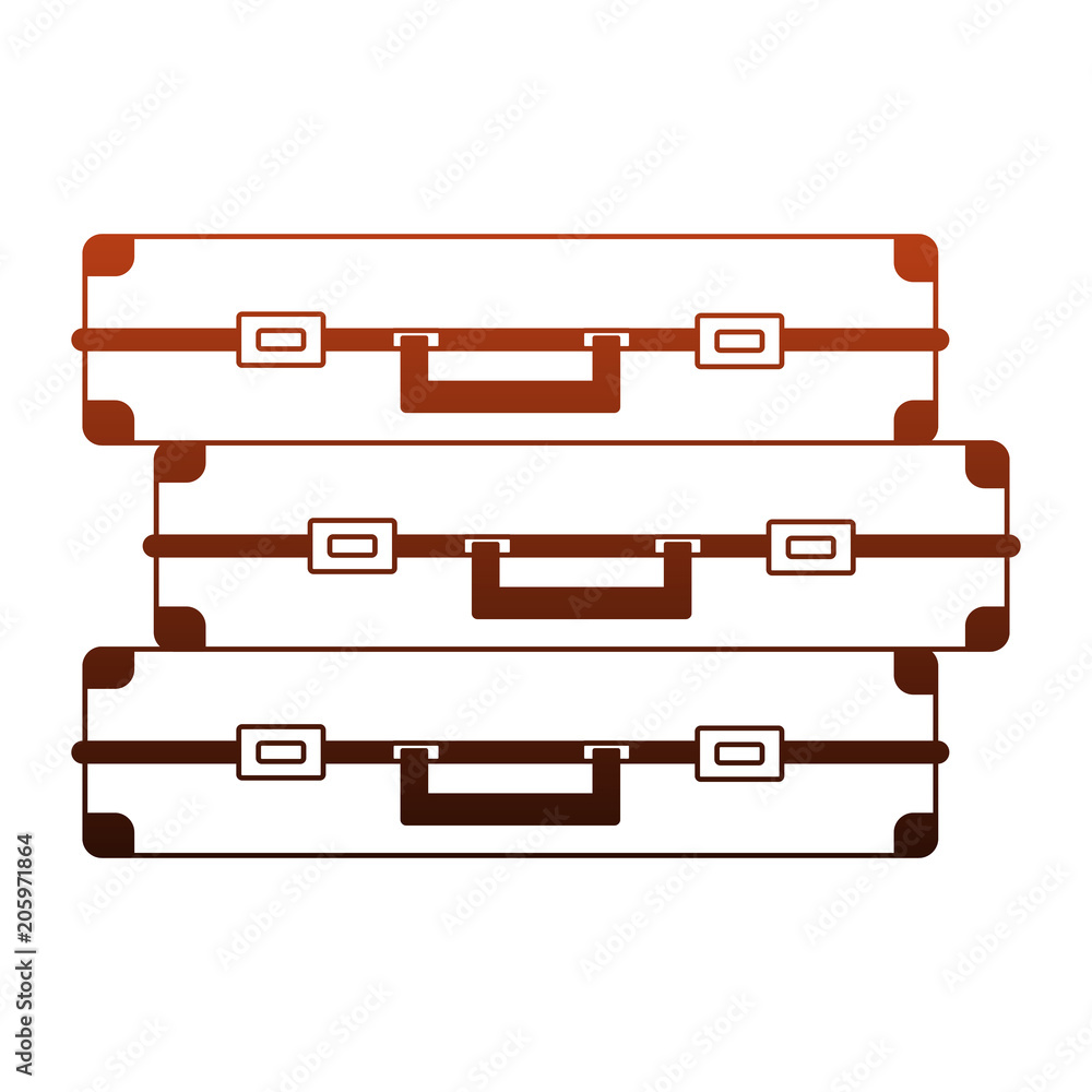 Obraz premium Vintage travel suitcases vector illustration graphic design