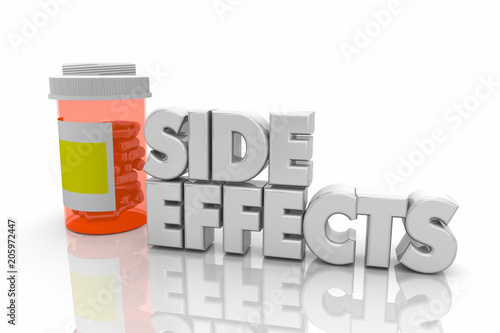 Side Effects Drug Medication Complications Pills Words 3d Render Illustration