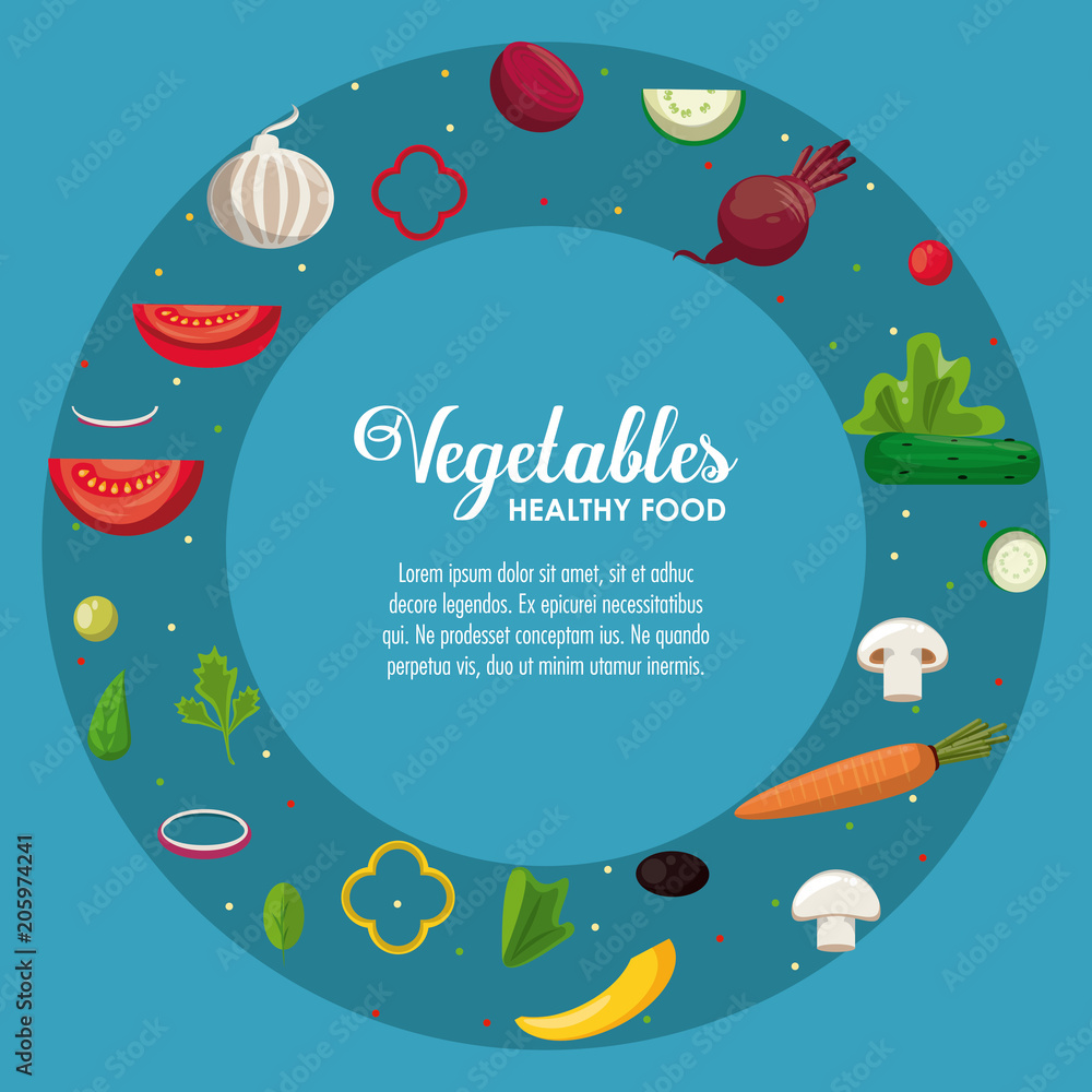Healthy and delicious food banner with information vector illustration graphic design Healthy and delicious food banner with information vector illustration graphic design