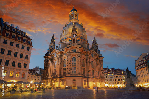 Fototapeta Naklejka Na Ścianę i Meble -  Dresden Frauenkirche church in Saxony Germany