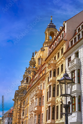 Dresden facades in Saxony Germany
