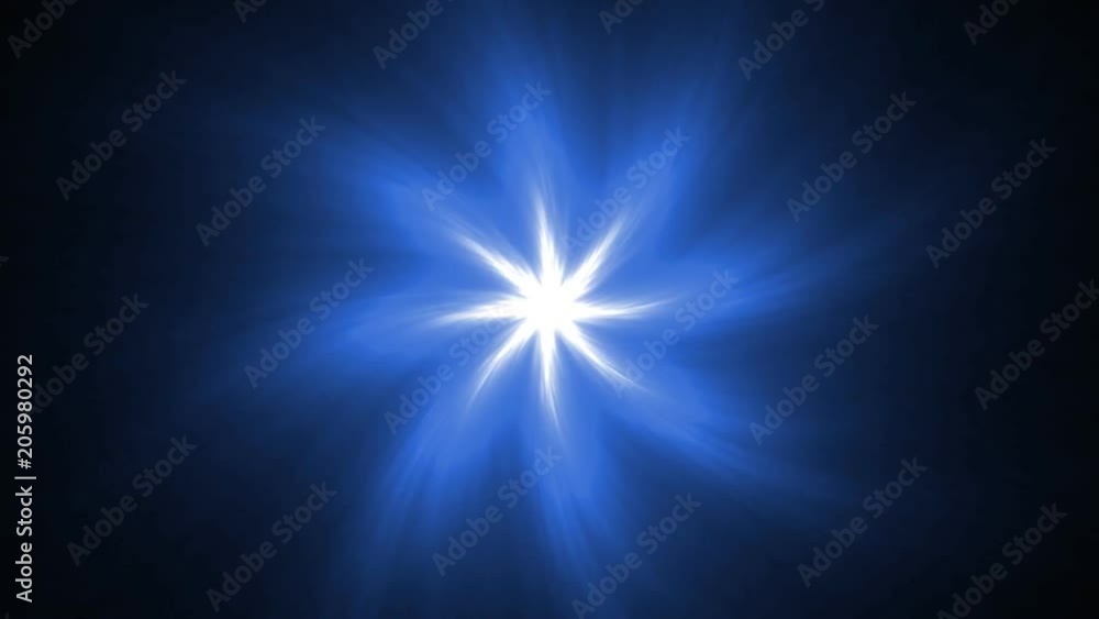 Blue and vibrating source of light in a dark background Blue and vibrating source of light in a dark background