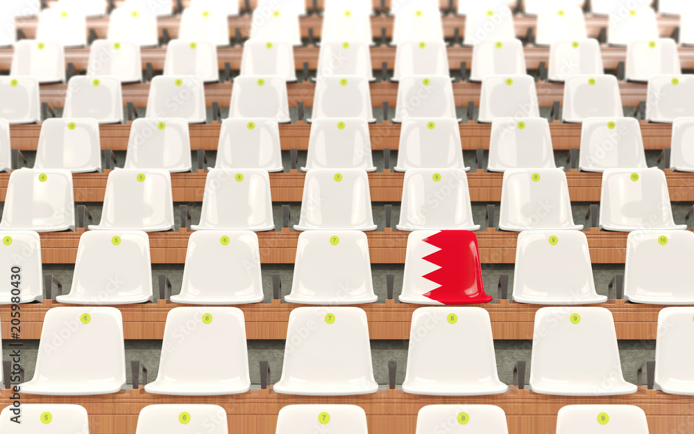 Fototapeta premium Stadium seat with flag of bahrain