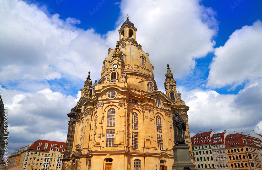 Obraz premium Dresden Frauenkirche church in Saxony Germany