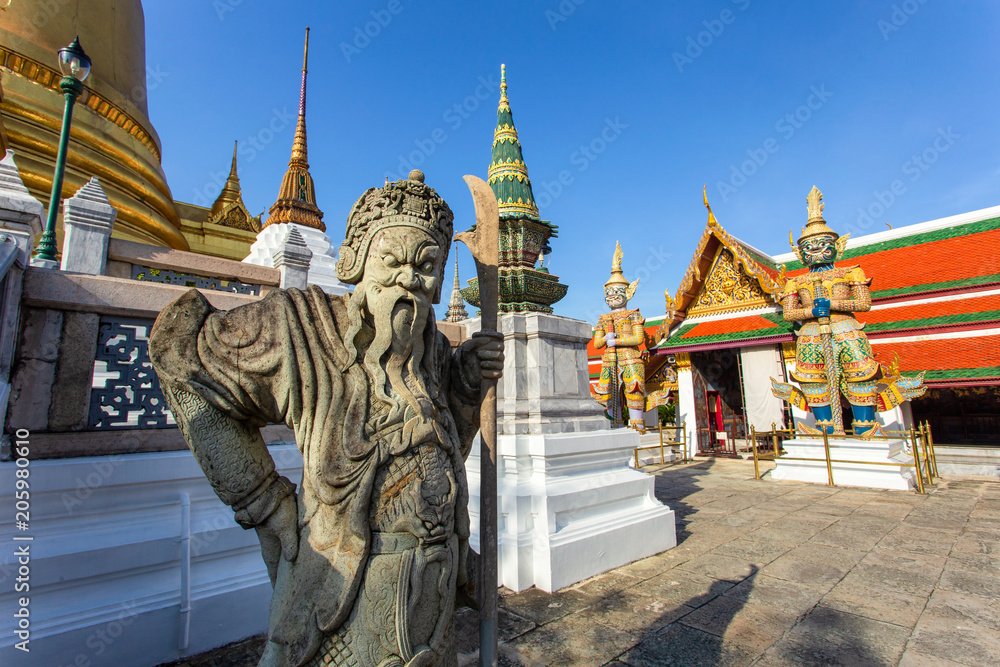 Demon Guardian in Wat Phra Kaew, Grand Palace in Bangkok City, Thailand