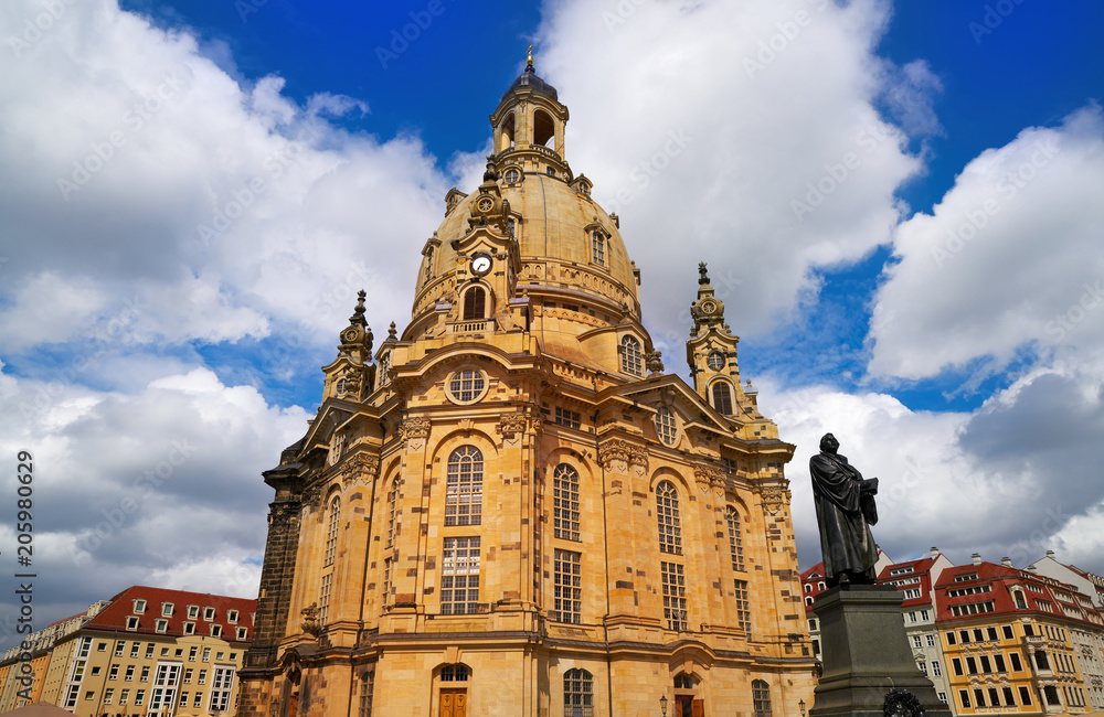 Obraz premium Dresden Frauenkirche church in Saxony Germany