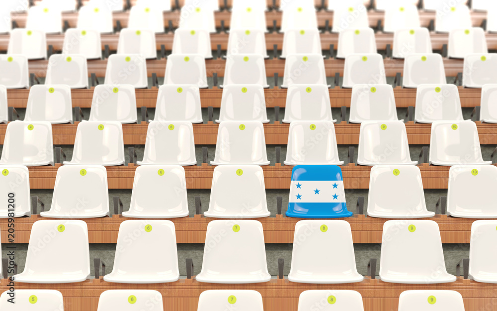 Fototapeta premium Stadium seat with flag of honduras