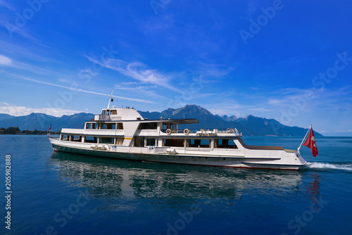 Leman Geneva lake boat in Switzerland