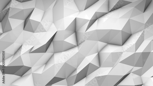 Fototapeta Naklejka Na Ścianę i Meble -  White Background 3d render geometric abstract wall