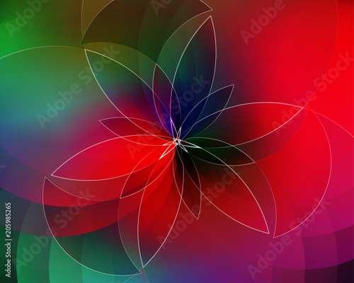 Abstract vector background composed of simple elements