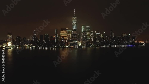 Wallpaper Mural Aerial of Lower Manhattan - NYC at Night Torontodigital.ca