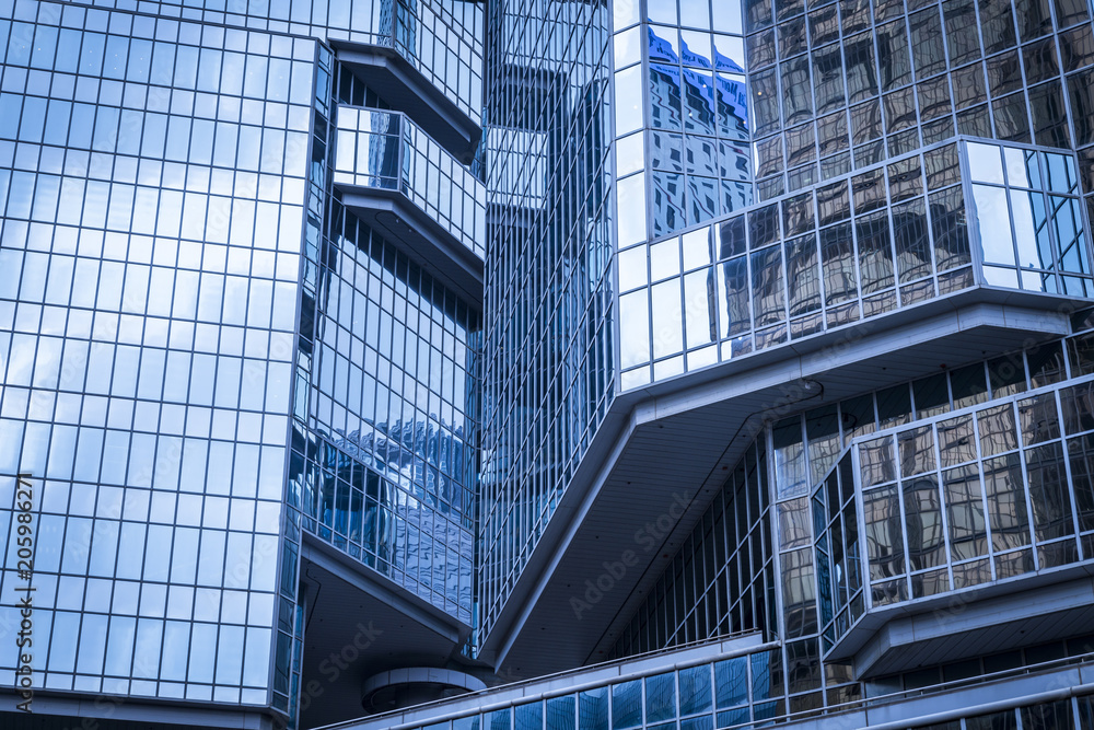 background of the glass modern office building background of the glass modern office building