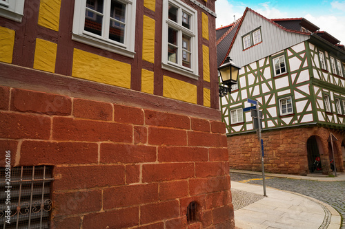 Nordhausen downtown facades in Thuringia Germany