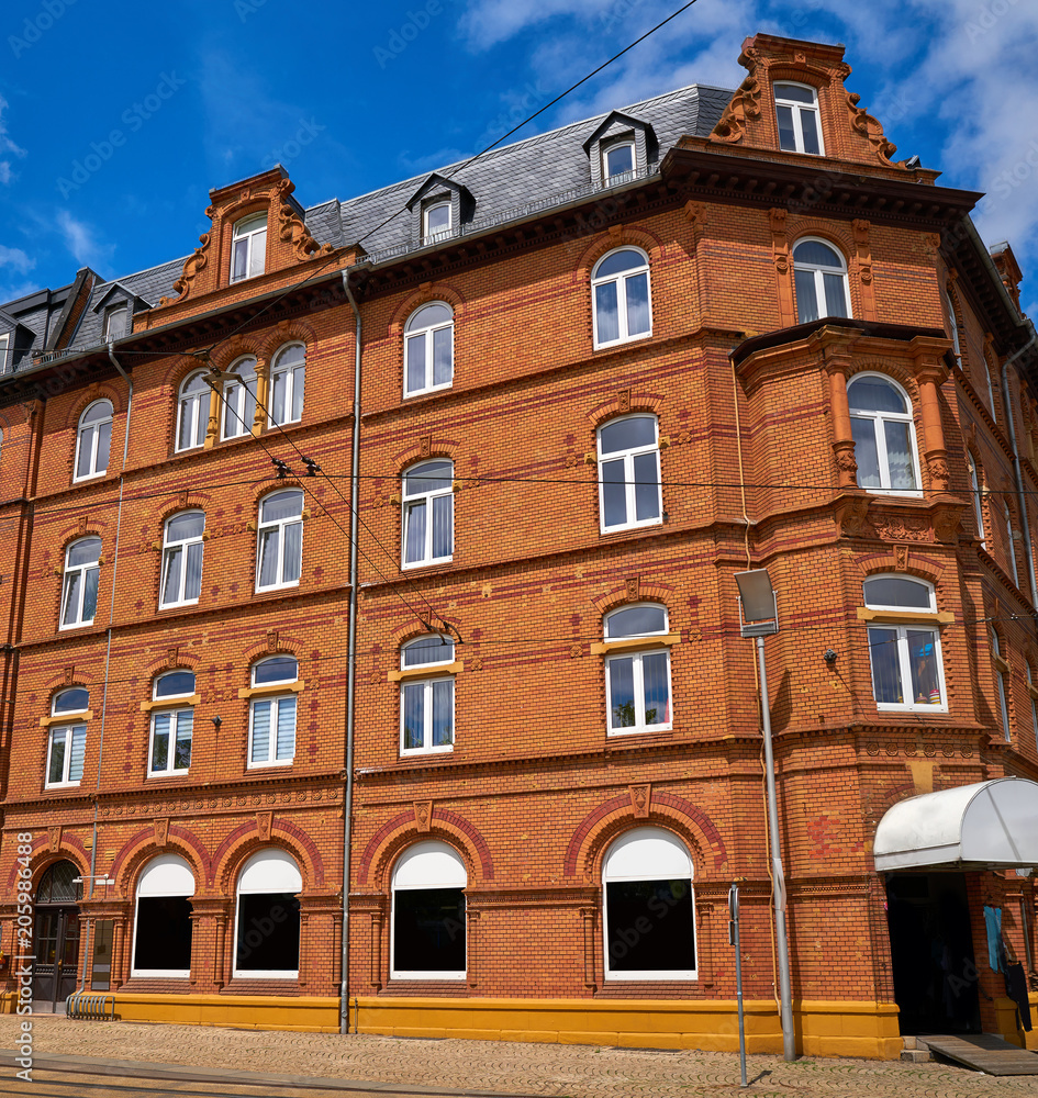 Nordhausen brick facades and windows in Germany