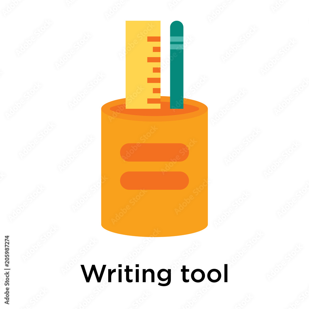 Writing tool icon isolated on white background