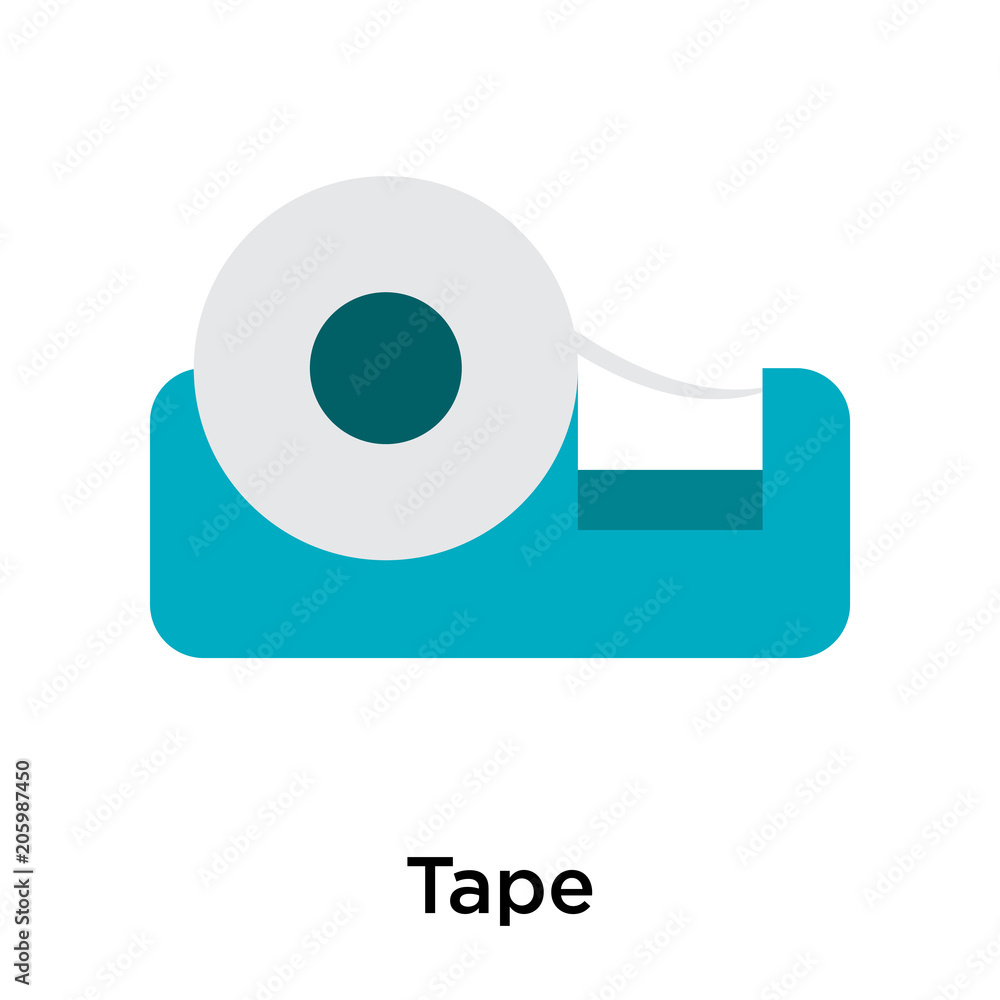 Tape icon isolated on white background Tape icon isolated on white background