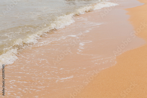 Beach with sea waves.