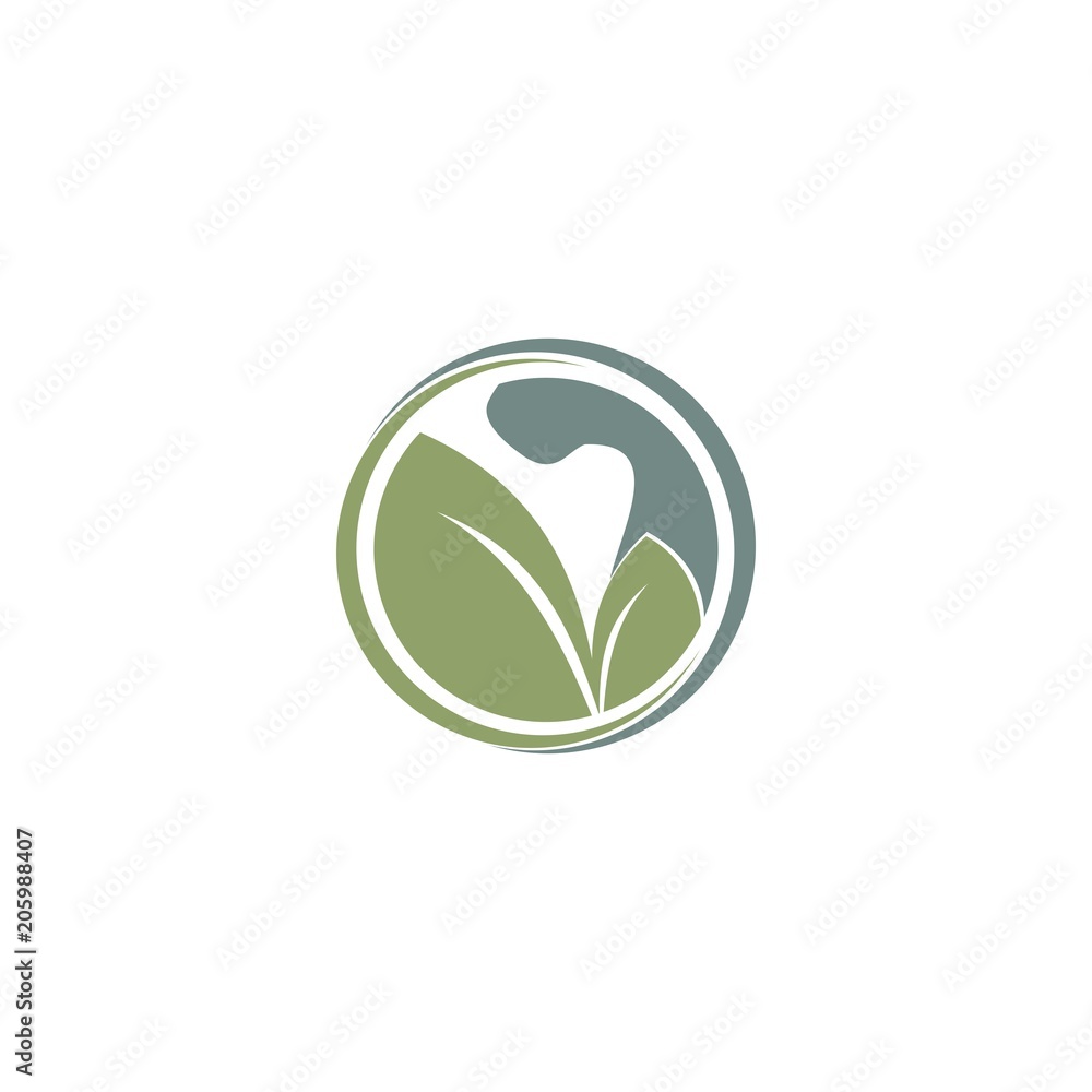 Strong leaf vector logo template. This design use Nature and hand symbol, Natural Nutrition Logo Template. Muscles Vector Design. Gym Illustration Strong leaf vector logo template. This design use Nature and hand symbol, Natural Nutrition Logo Template. Muscles Vector Design. Gym Illustration