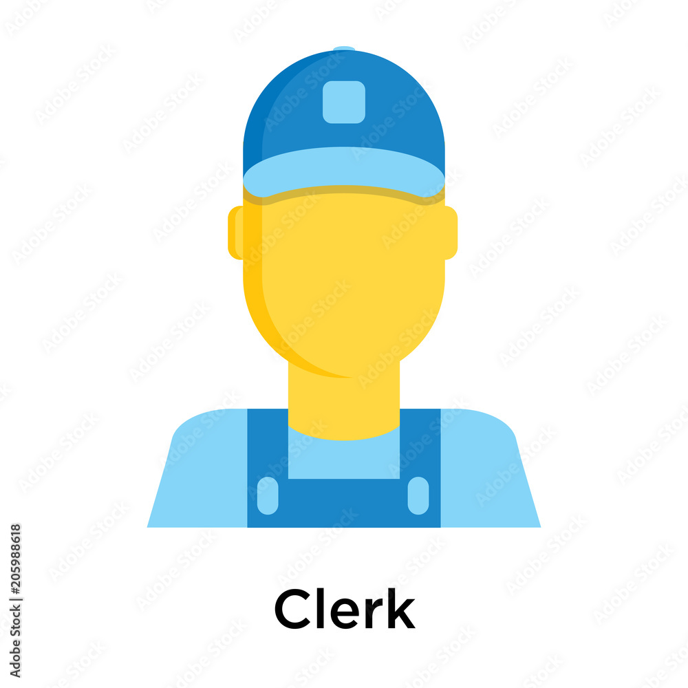 Clerk icon isolated on white background