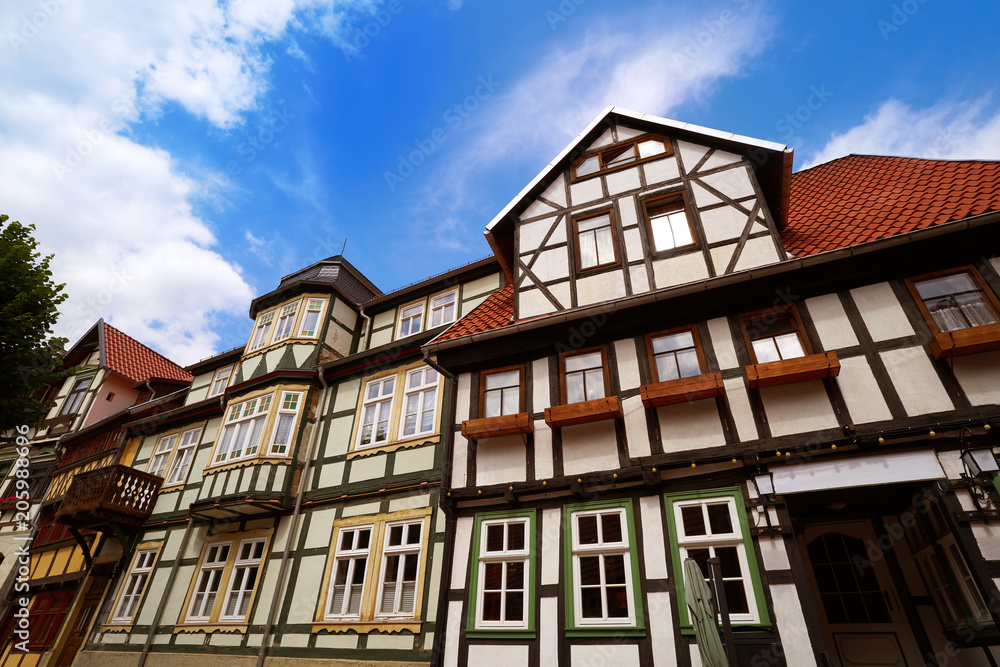Fototapeta premium Stolberg facades in Harz mountains Germany
