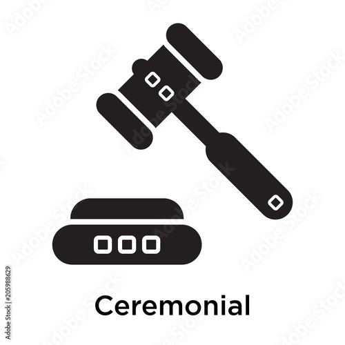 Ceremonial icon isolated on white background