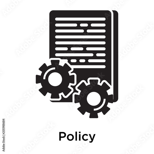 Policy icon isolated on white background