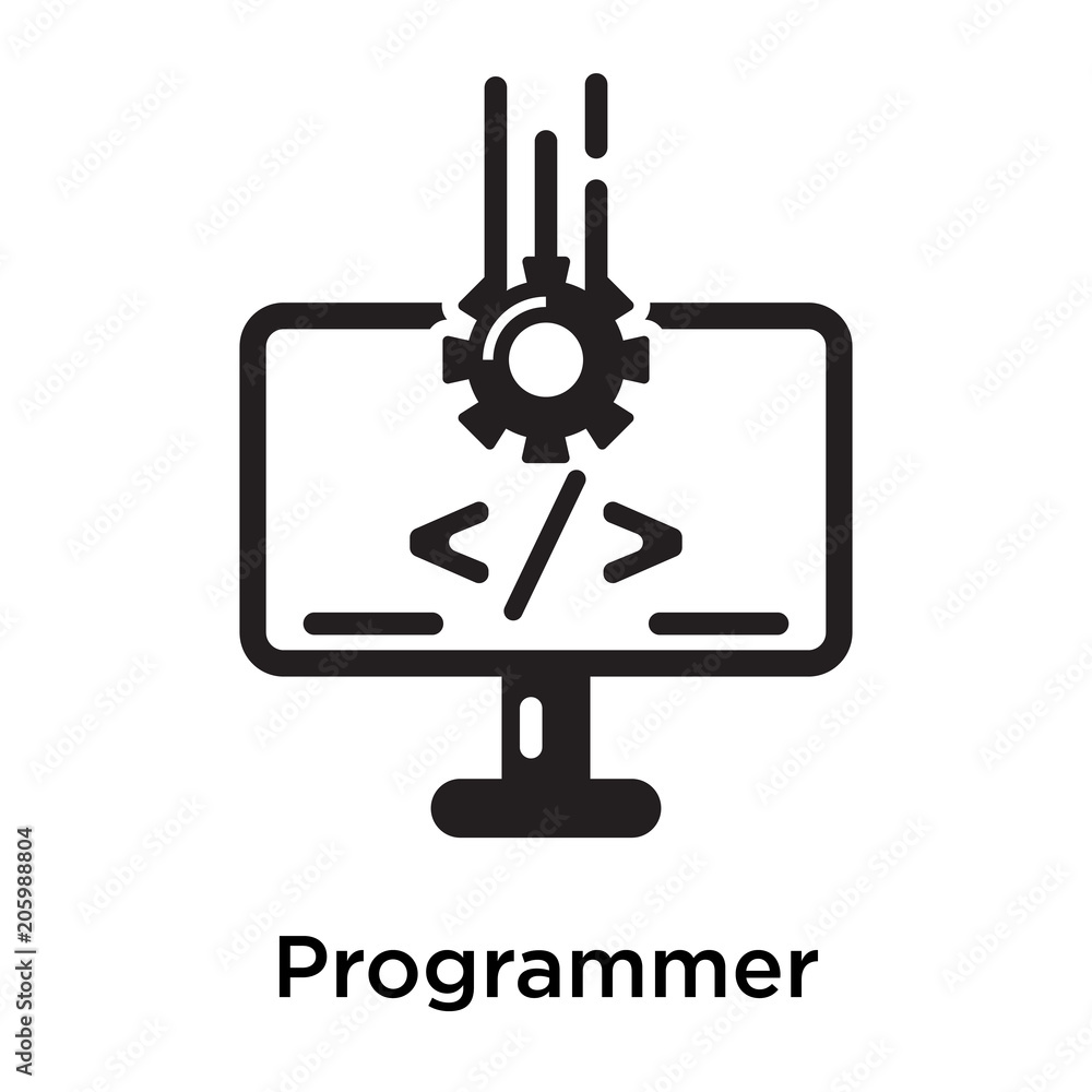 Programmer icon isolated on white background Programmer icon isolated on white background