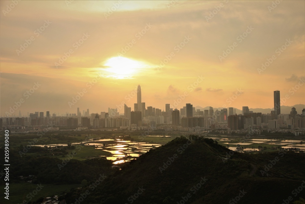 Silhouette of Shenzhen’s Skyline