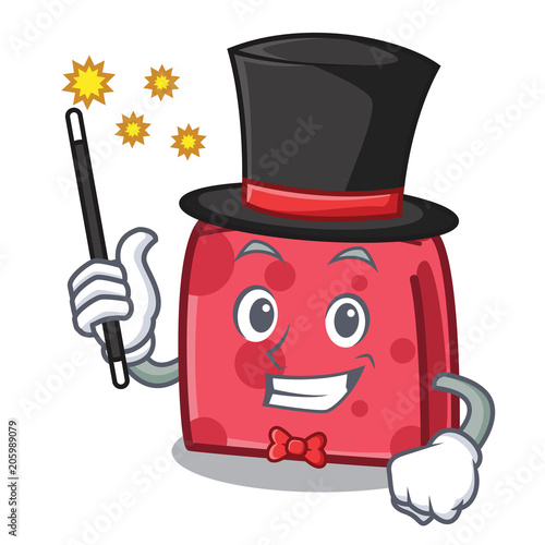 Magician napkin character cartoon style