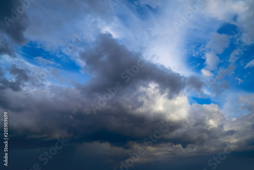 Dramatic clouds sky in a stormy weather © lunamarina