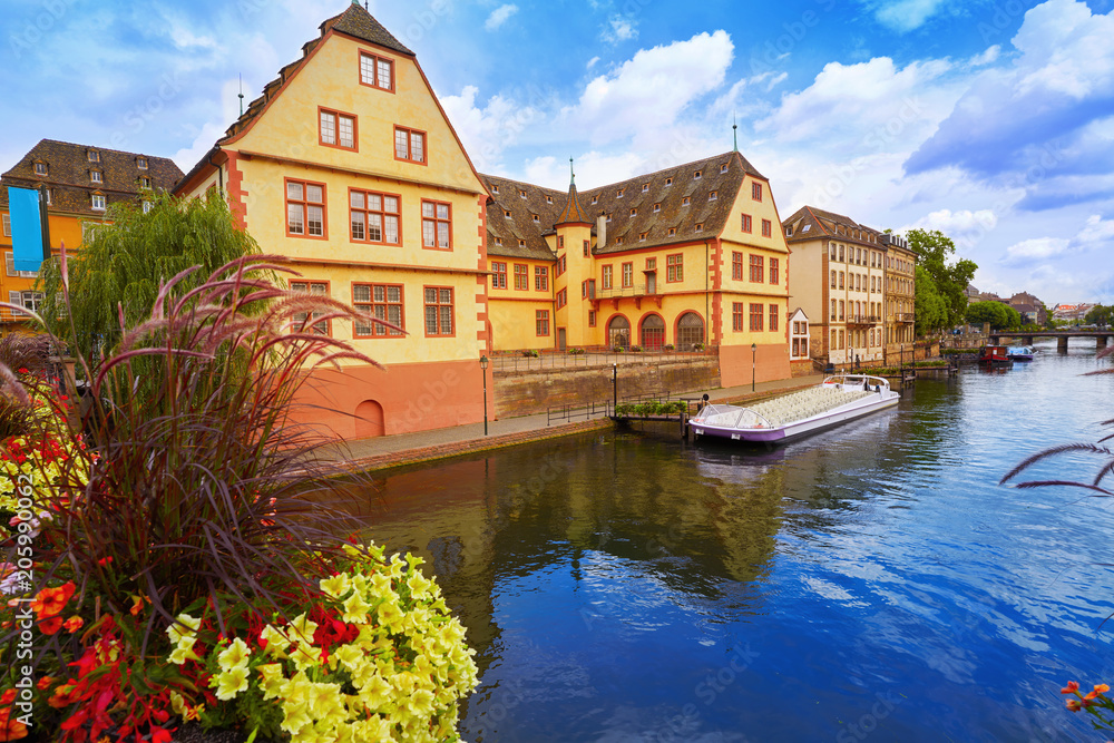 Fototapeta premium Strasbourg city facades and river Alsace France
