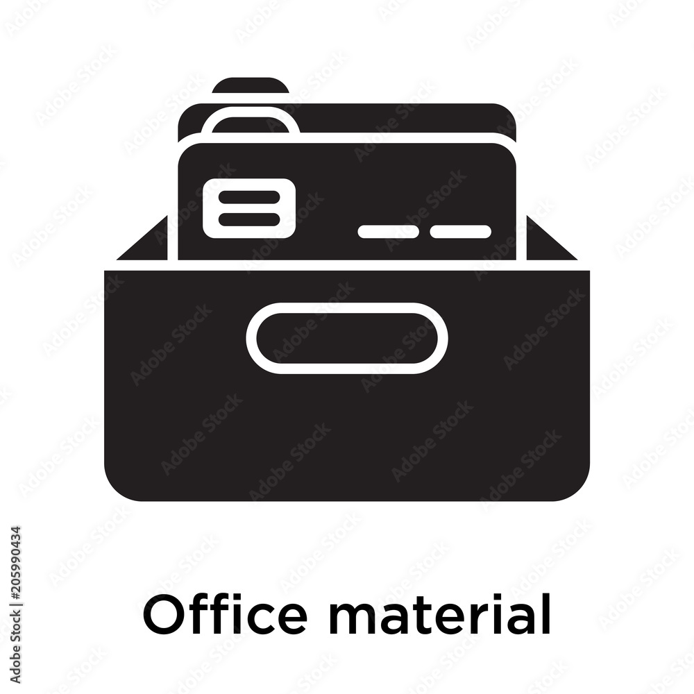 Office material icon isolated on white background Office material icon isolated on white background