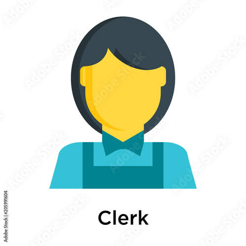 Clerk icon isolated on white background