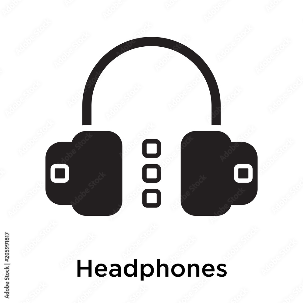 Headphones icon isolated on white background Headphones icon isolated on white background