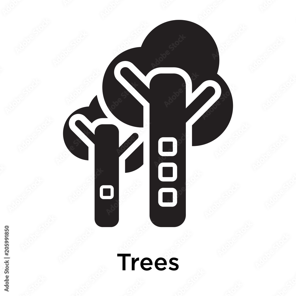 Trees icon isolated on white background Trees icon isolated on white background