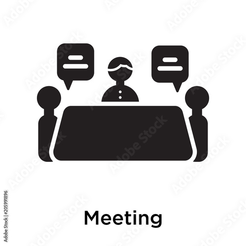 Meeting icon isolated on white background