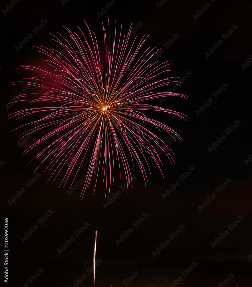 Closeup of isolated fireworks for compositing Closeup of isolated fireworks for compositing