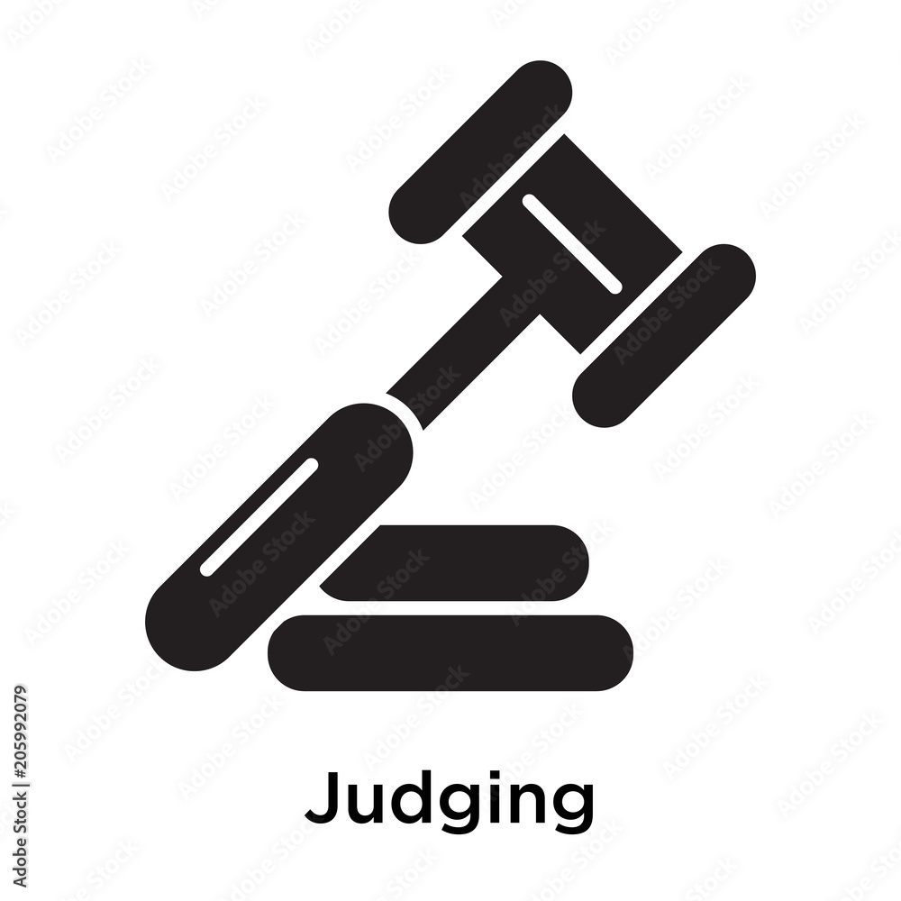 Judging icon isolated on white background Judging icon isolated on white background